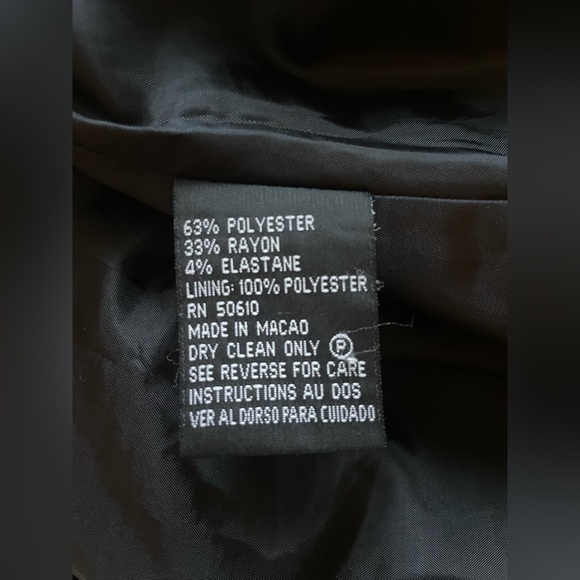 Kasper Women Black Blazer Jacket Size 2Petite - Picture 9 of 10